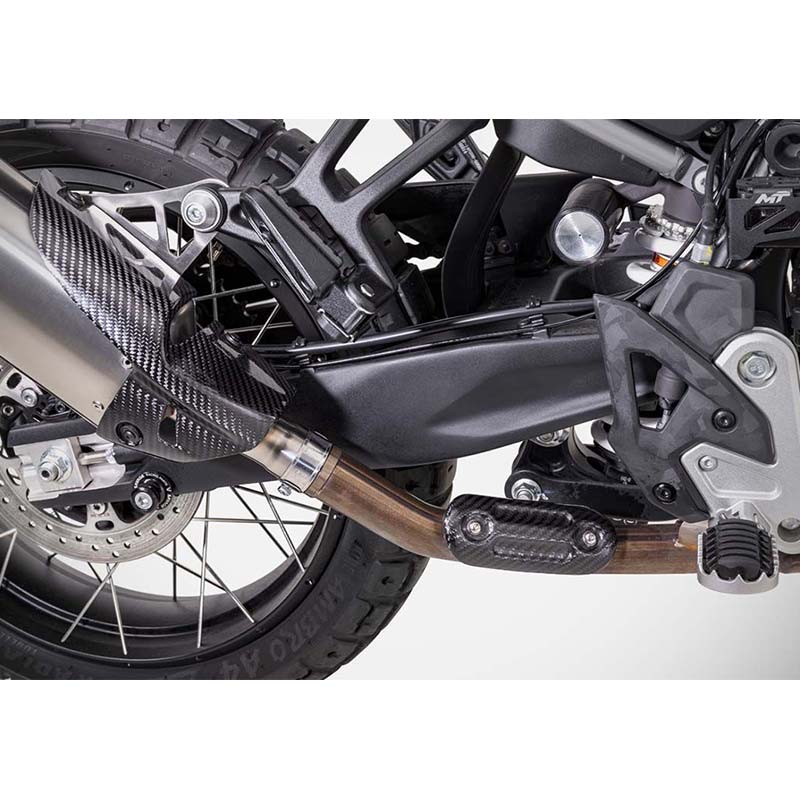 Pare-chaleur collecteur en carbone ZARD pour CF MOTO 450 MT.