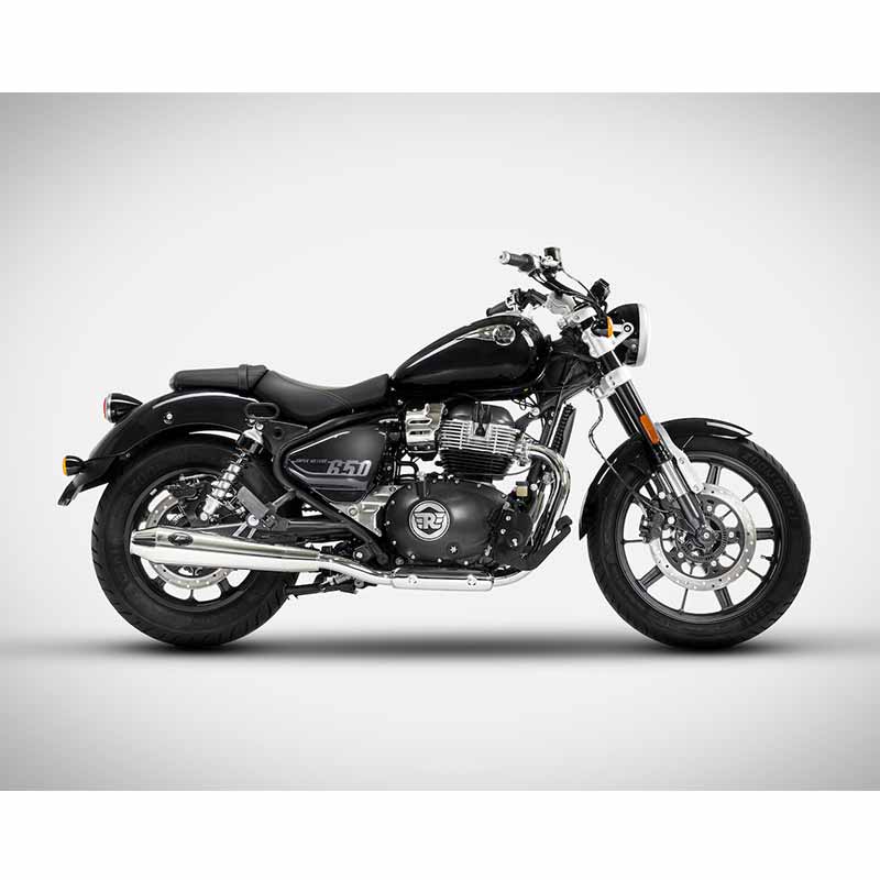 Silencieux Zard pour Royal Enfield Super Meteor 650. Blackpines.fr