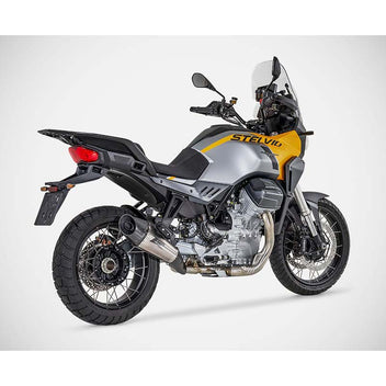 Silencieux en titane Zard pour Moto Guzzi Stelvio 1000 2024-2026.