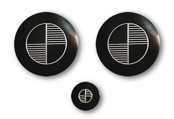 3 badges c icon black Ex-Motorcycle pour BMW R NineT. Blackpines.fr