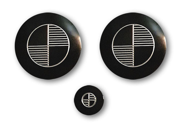3 badges c icon black Ex-Motorcycle pour BMW R NineT. Blackpines.fr