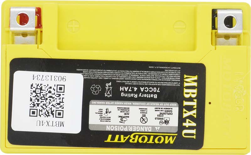 Batterie Motobatt AGM 12 V MBTX4U. Blackpines.fr