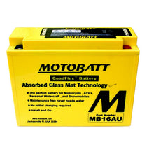 Batterie Motobatt AGM 12V MB16AU. Blackpines.fr