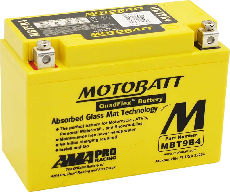 Batterie AGM 12 V 9 Ah Motobatt MBT9B4. Blackpines.fr