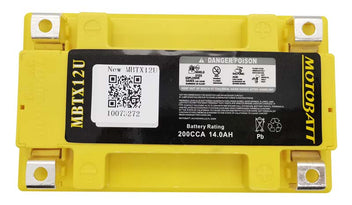 Batterie Motobatt AGM 12 V MBTX12U. Blackpines.fr
