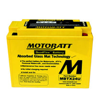 Batterie 4 poles AGM Motobatt 12 V MBTX24U. Blackpines.fr