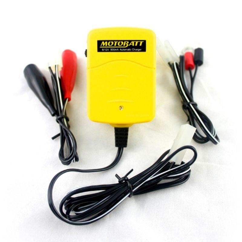Chargeur de batterie  6V 12V 500mA Motobatt MBCBABY. Blackpines.fr