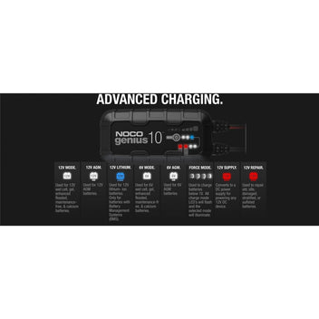 Chargeur batterie 6V & 12V NOCO Genius 10 - charge ultra rapide -blackpines.fr