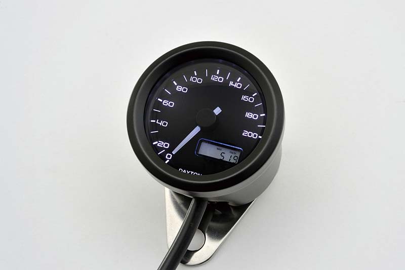 Compteur Daytona VELONA48 tricolore 200 km/h blanc. Blackpines.fr