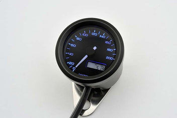 Compteur Daytona VELONA48 tricolore 200 km/h bleu. Blackpines.fr