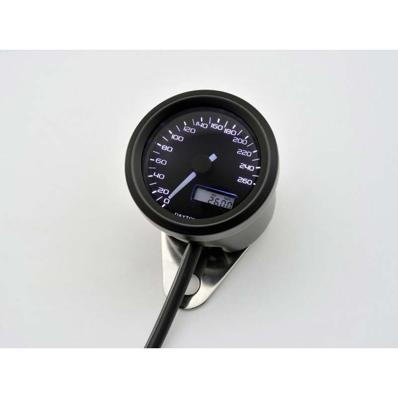 Compteur Daytona VELONA48 tricolore 260 km/h blanc. Blackpines.fr