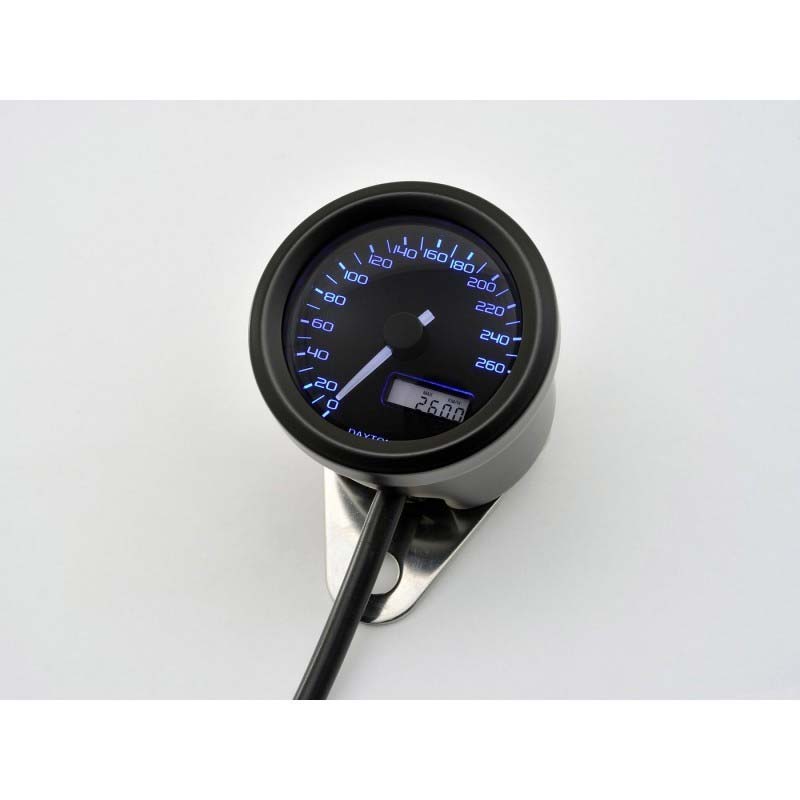 Compteur Daytona VELONA48 tricolore 260 km/h bleu. Blackpines.fr
