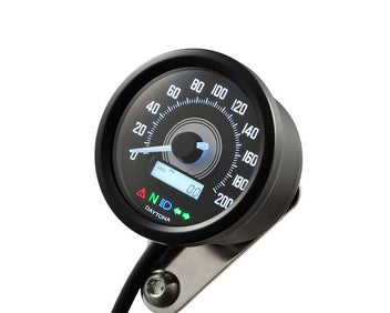 Compteur vitesse 200 km/h Daytona Velona60. Blackpines.fr 