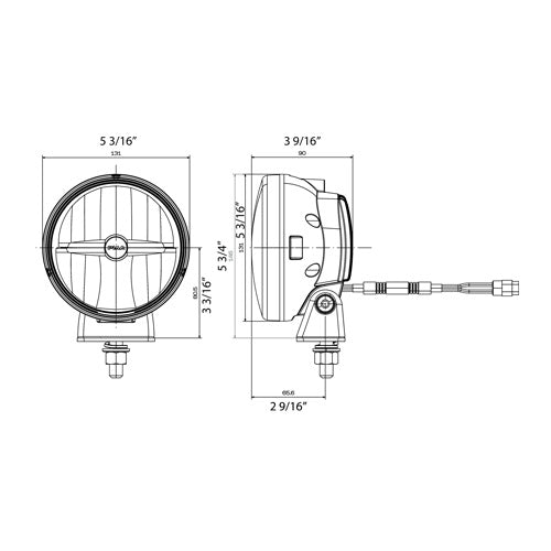 Kit feux additionnel route blancs LP550 LED DK555BXG. Blackpines.fr