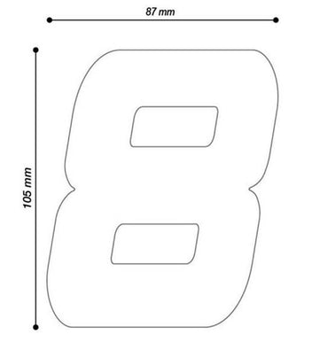 Autocollant numero pour plaque moto Barracuda. Blackpines.fr