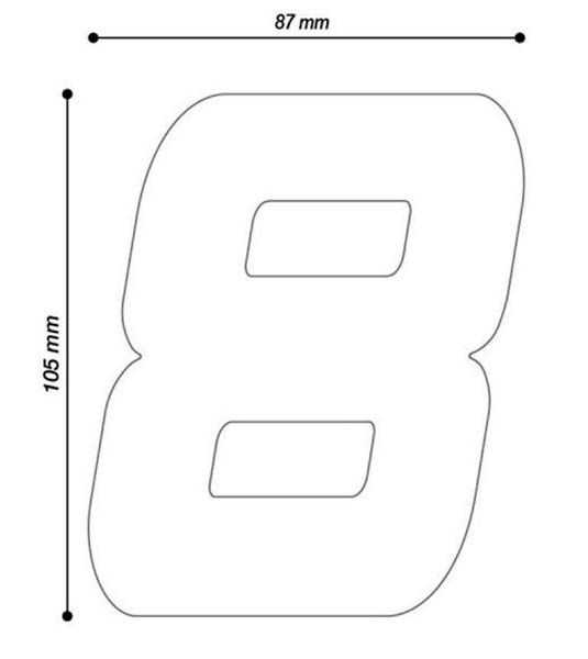 Autocollant numero pour plaque moto Barracuda. Blackpines.fr