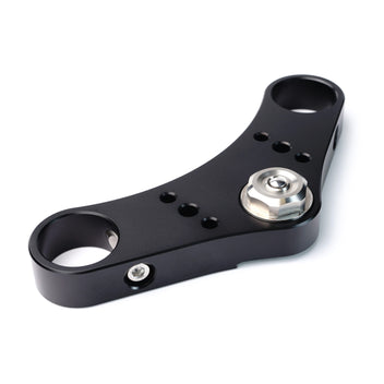 Ecrou de colonne de direction avec bouton poussoir Rebelmoto pour fourche BMW  K100 et K75. Blackpines.fr