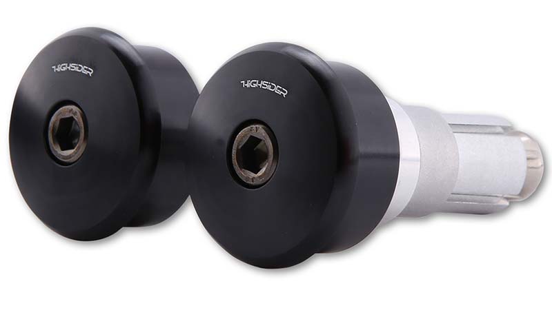 Embouts de guidon Highsider noirs. Blackpines.fr