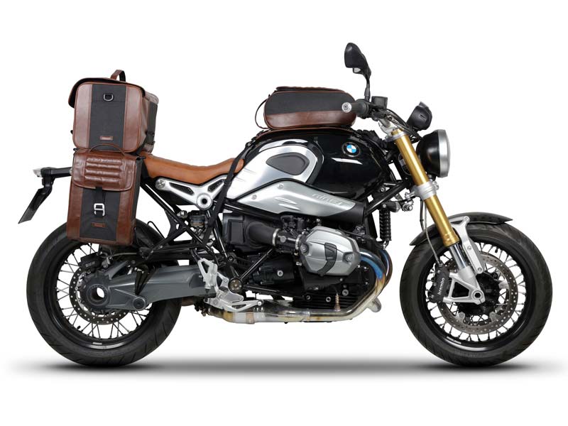 Fixation laterale pour sacoches SHAD sur BMW R nineT. Blackpines.fr