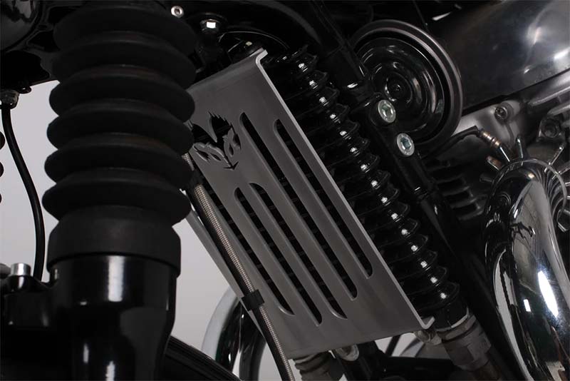 Grille de protection Hedgehog Motorcycles pour Royal Enfield Interceptor. Blackpines.fr