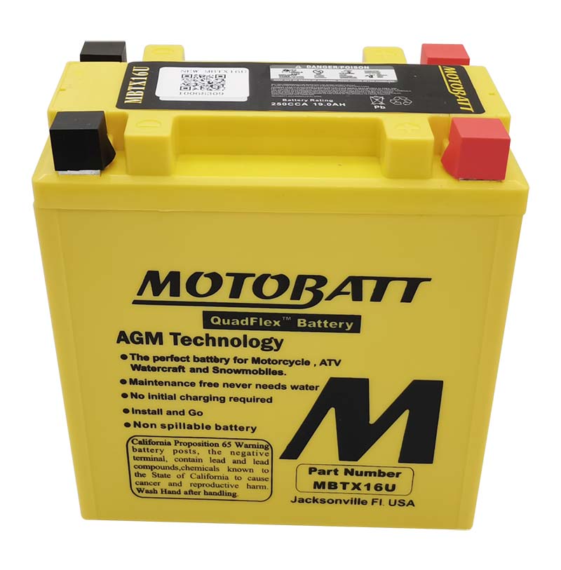 Batterie AGM Motobatt MBTX16U 12 V. Blackpines.fr