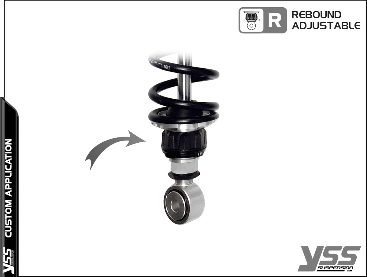 Amortisseur YSS universel Piggyback RG-CB-362-TRWL Aluminium. Blackpines.fr