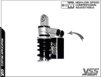 Amortisseur YSS universel Piggyback RG-CB-362-TRWL Aluminium. Blackpines.fr