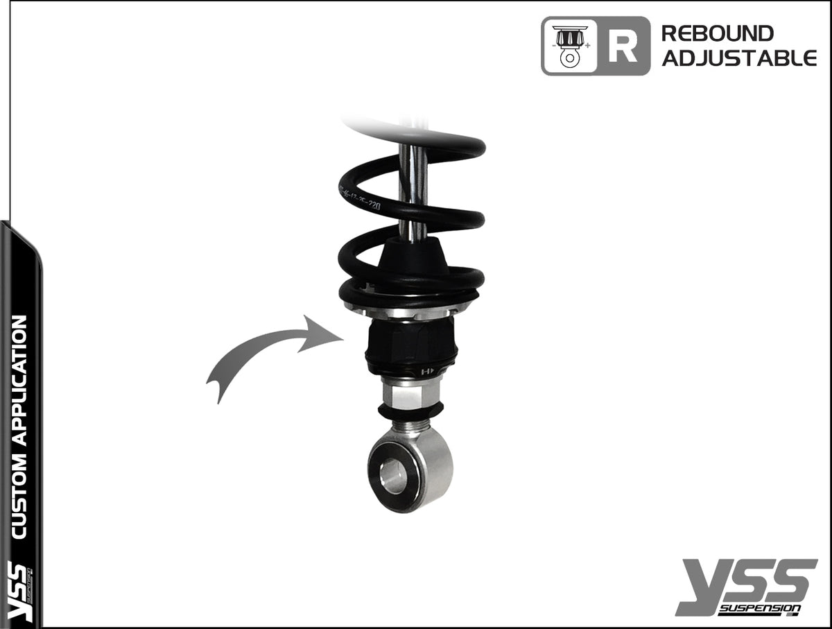 Amortisseur YSS universel Piggyback RG-CB-362-TRCL Aluminium. Blackpines.fr