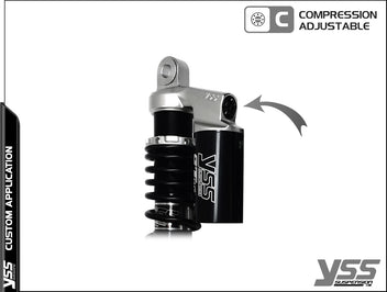 Amortisseur YSS universel Piggyback RG-CB-362-TRCL Aluminium. Blackpines.fr