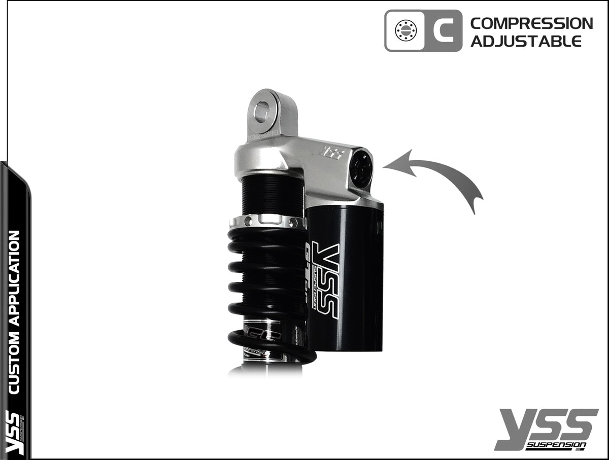 Amortisseur YSS universel Piggyback RG-CB-362-TRCL Aluminium. Blackpines.fr