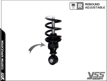 Amortisseur YSS Piggyback RG-MO-362-TRCL Full Black. Blackpines.fr