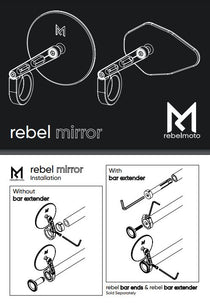 Retroviseur Embout de Guidon Arrow Rebelmoto. Blackpines.fr