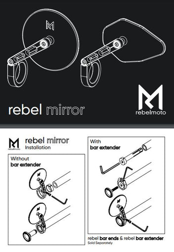 Retroviseur Embout de Guidon Arrow Rebelmoto. Blackpines.fr