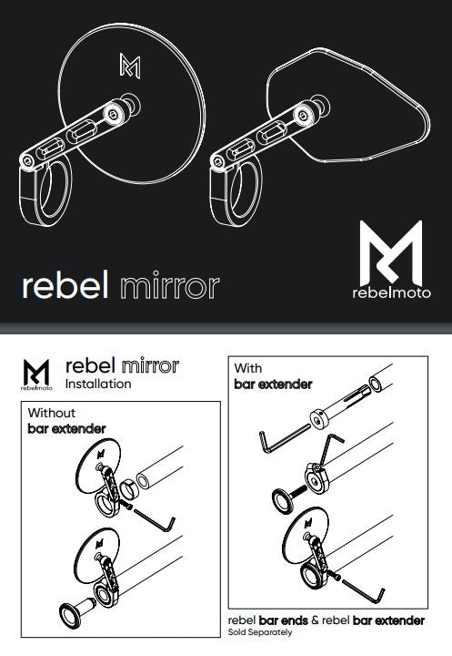 Retroviseur Embout de Guidon Arrow Rebelmoto. Blackpines.fr