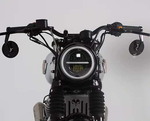Grille de protection Hedgehog Motorcycles pour Royal Enfield Interceptor. Blackpines.fr