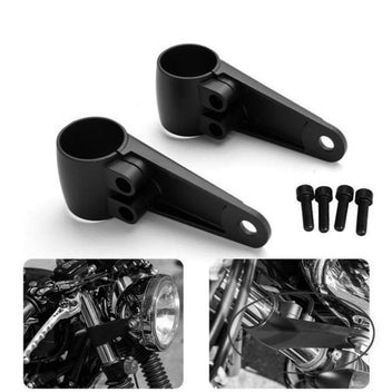 Pattes de fixation phare avant pour fourche de 35mm, 39mm et 41mm-blackpines.fr