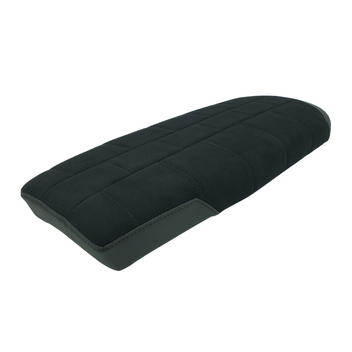 Selle moto Scrambler Alcantara noire Universelle qualite sur mesure. blackpines.fr