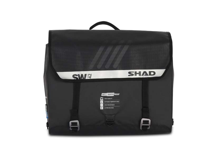 Paire de sacoches cavalieres moto Shad SW42. Blackpines.fr
