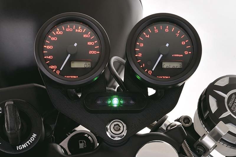 Support pour deux compteurs Daytona Velona48. Blackpines.fr