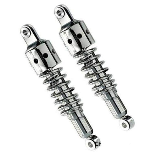 Amortisseurs moto universels YSS RD222-P ressort chrome cache perfor&eacute;-280 &agrave; 370&nbsp;mm  blackpines.fr  blackpines.fr