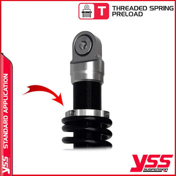 Amortisseur YSS RE302 330T pour Honda CX400. Blackpines.fr
