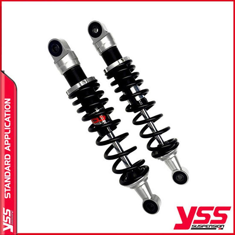 Amortisseurs moto YSS RE302-340T-52-88 pour Bonneville T100. Blackpines.fr