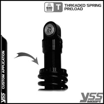Amortisseurs moto YSS RE302-360T-22-BLK pour Thruxton 790/900. Blackpines.fr