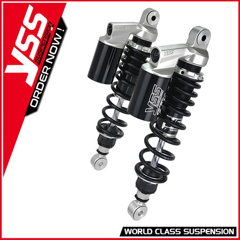 Amortisseurs moto YSS RG MO 362 TRCL ALU pour Triumph 900SE (EFI). Blackpines.fr