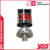 Amortisseurs moto YSS RG362-300TRCL-08-888 pour Triumph Bonneville T140. Blackpines.fr 
