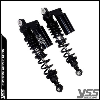 Amortisseurs moto YSS RG362-300TRCL-08-BLK pour Triumph Bonneville T140. Blackpines.fr