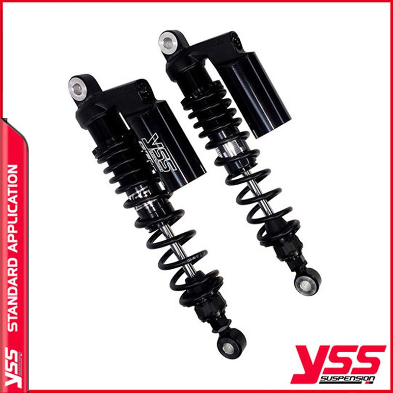 Amortisseurs moto YSS RG362-340TRCL-52-B pour Triumph T100. Blackpines.fr