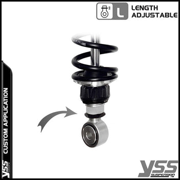 Amortisseurs moto YSS RG362-340TRWL-52-ALU pour Bonneville T100. Blackpines.fr