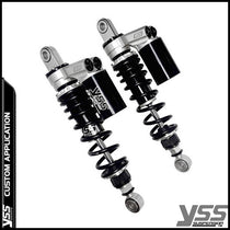Amortisseurs moto YSS RG362-340TRWL-52-ALU pour Bonneville T100. Blackpines.fr