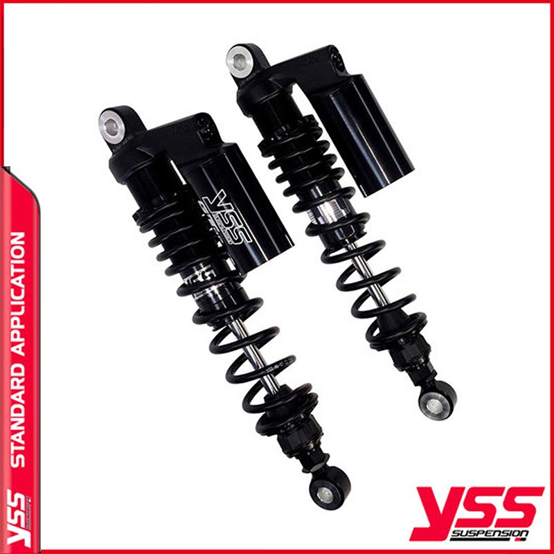 Amortisseurs moto YSS RG362 350TRCJ 52B pour Triumph 900 T100. Blackpines.fr